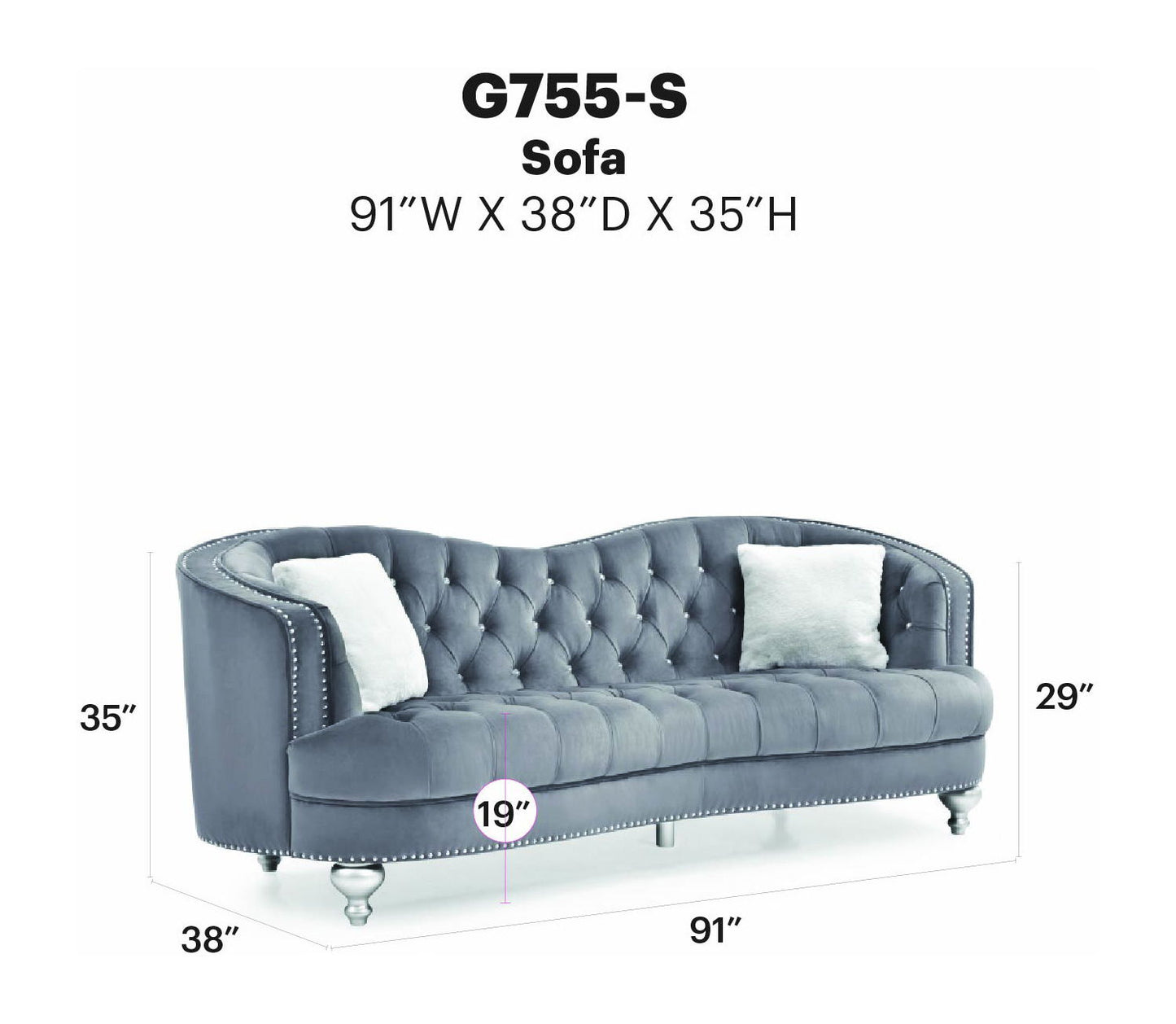 Glory Furniture - Jewel - Sofa