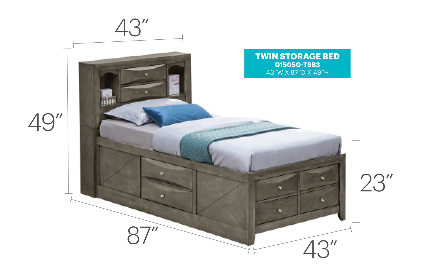 Glory Furniture - Marilla - Storage Bed