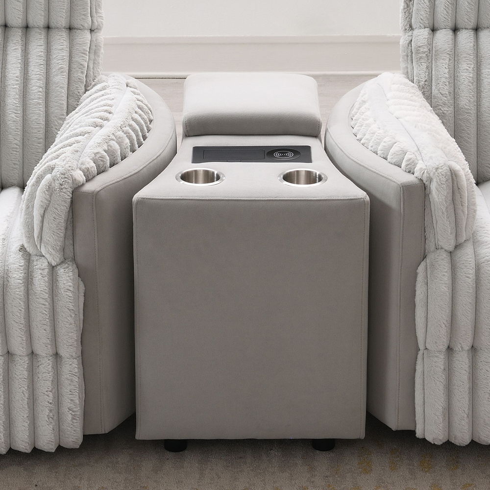 Emee - Console With USB - Gray Corduroy
