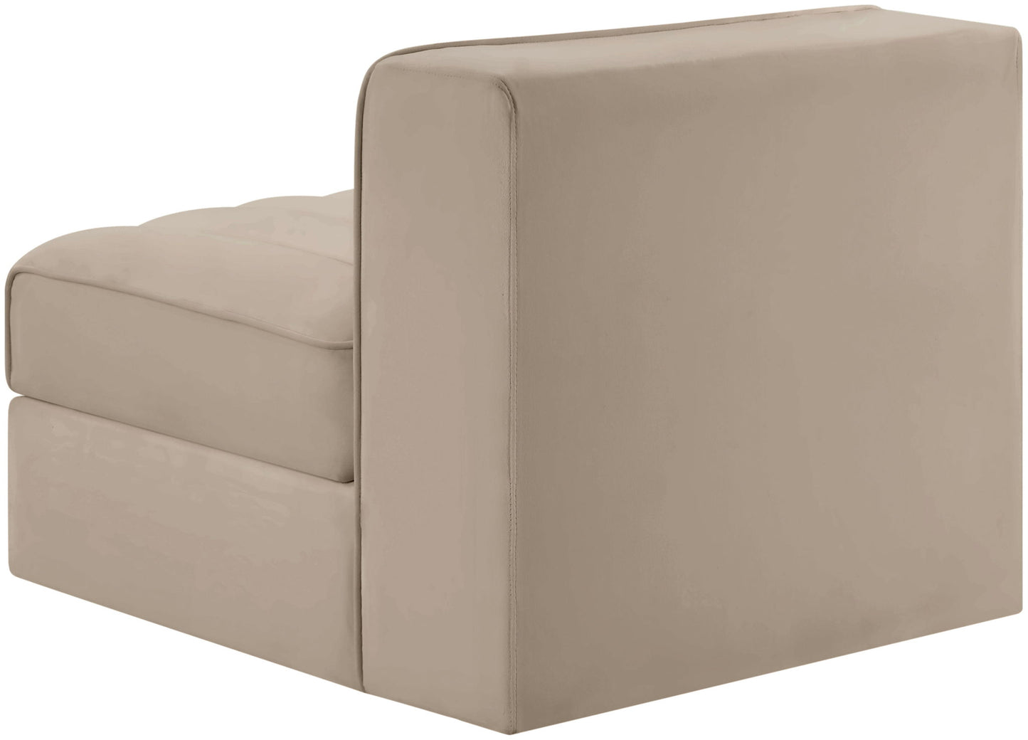 Rummi - Velvet Performance Fabric Upholstered Modular Armless Chair