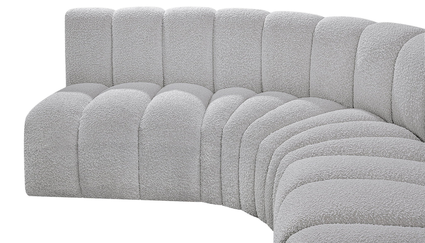 Arc - Boucle Fabric 8 Piece U-Shaped Modular Sofa