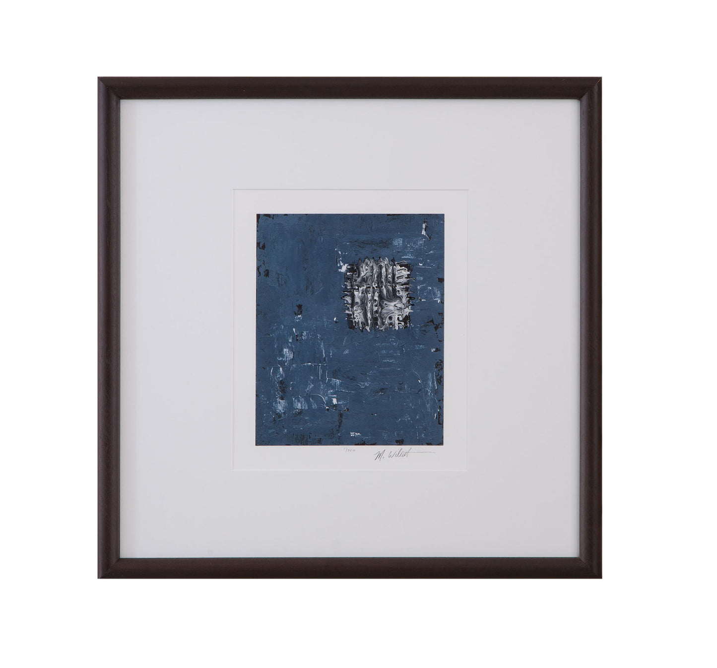 Dual Dichotomy II Framed Print - Blue / White