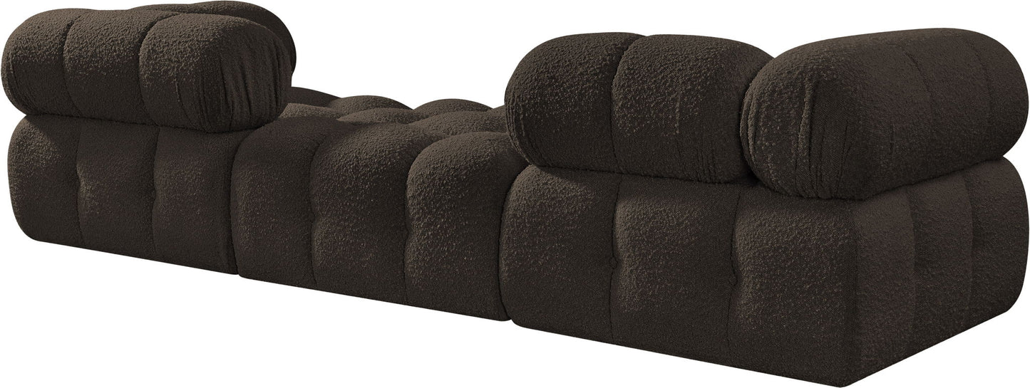 Ames - 3 Piece Boucle Modular Sofa With 1 Backless Seat
