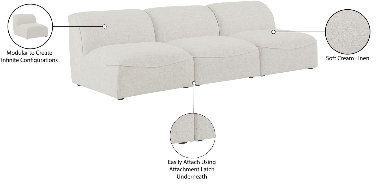 Miramar - 3 Seat Armless Modular Sofa