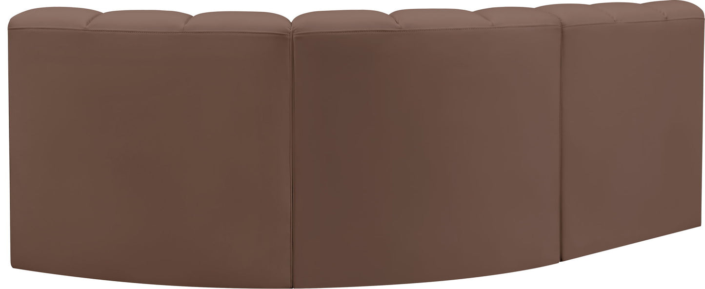 Arc - Faux Leather 3 Piece Sofa