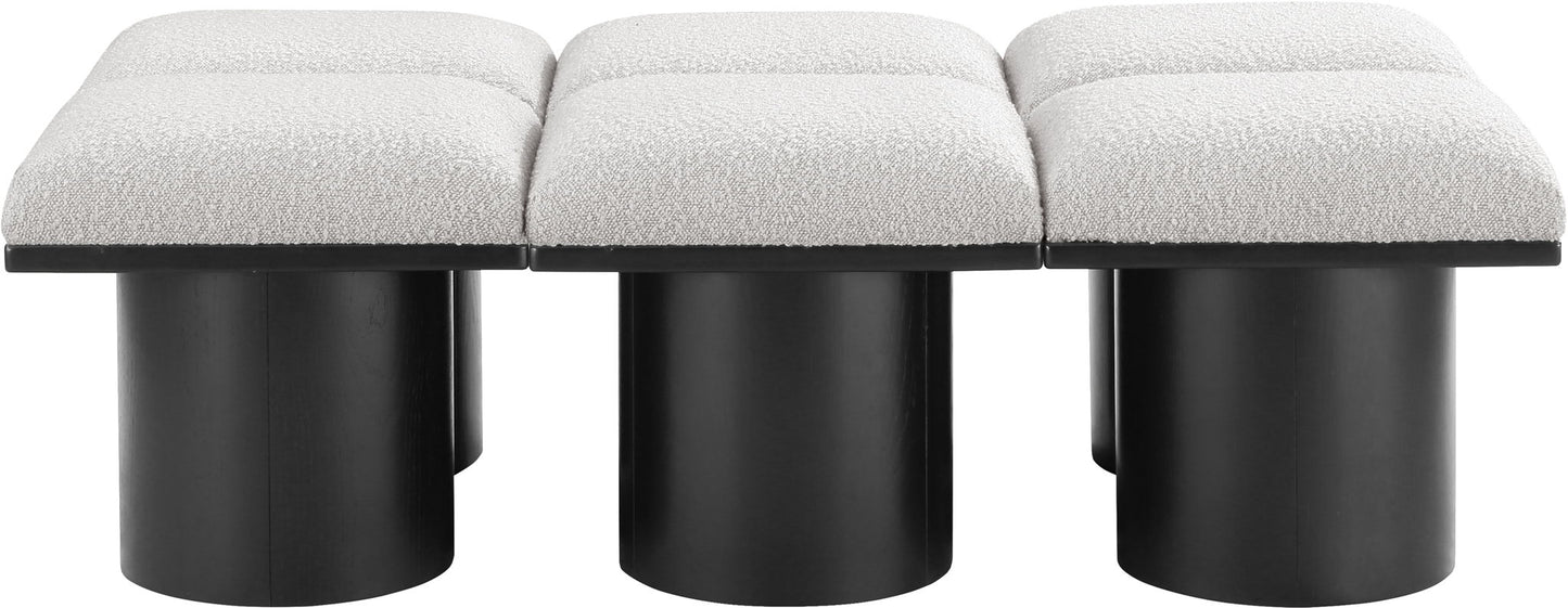 Pavilion - 6 Piece Modular Bench With Black Base