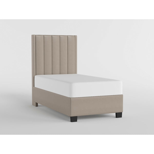 39" Taupe Vinyl Platform Bed