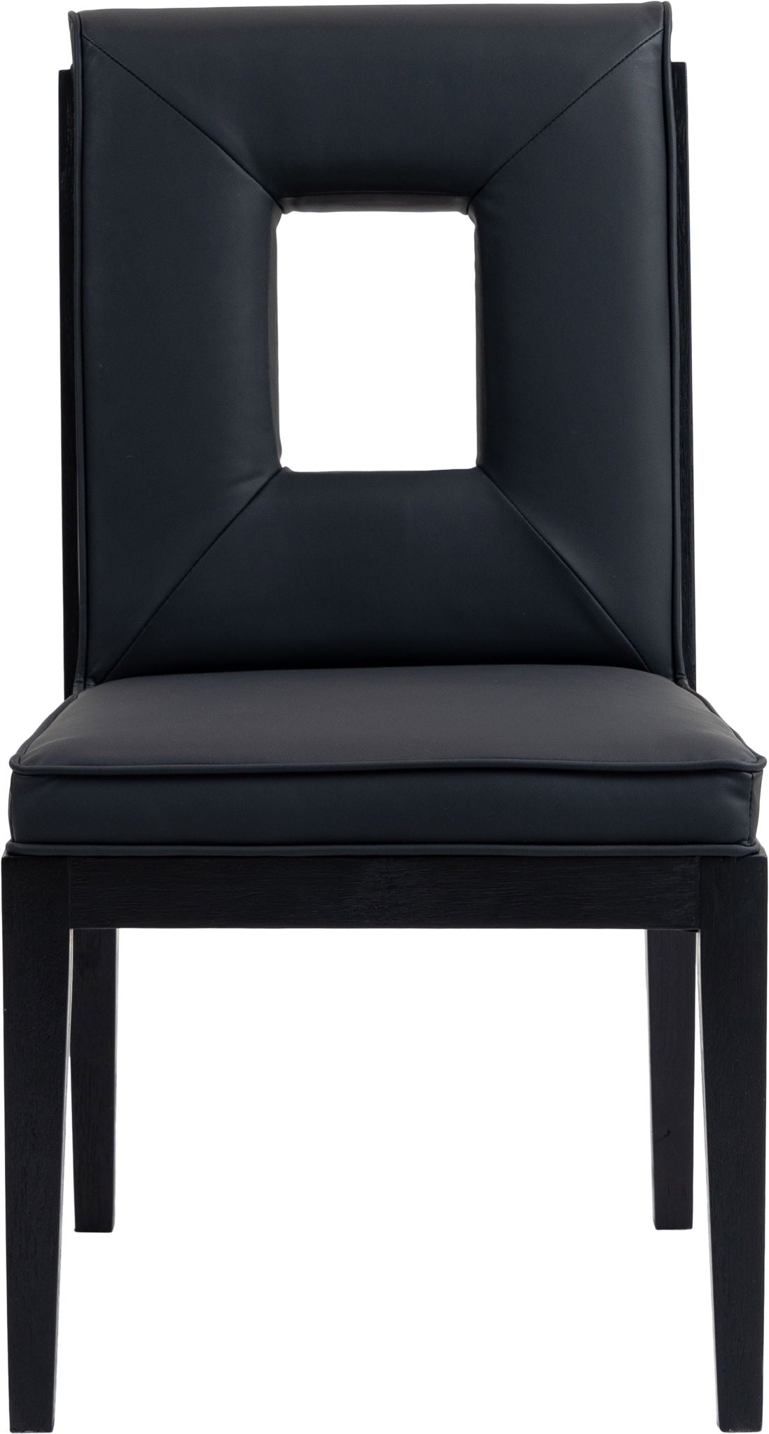Gwendolyn - Faux Leather Dining Side Chair With Black Frame (Set of 2)