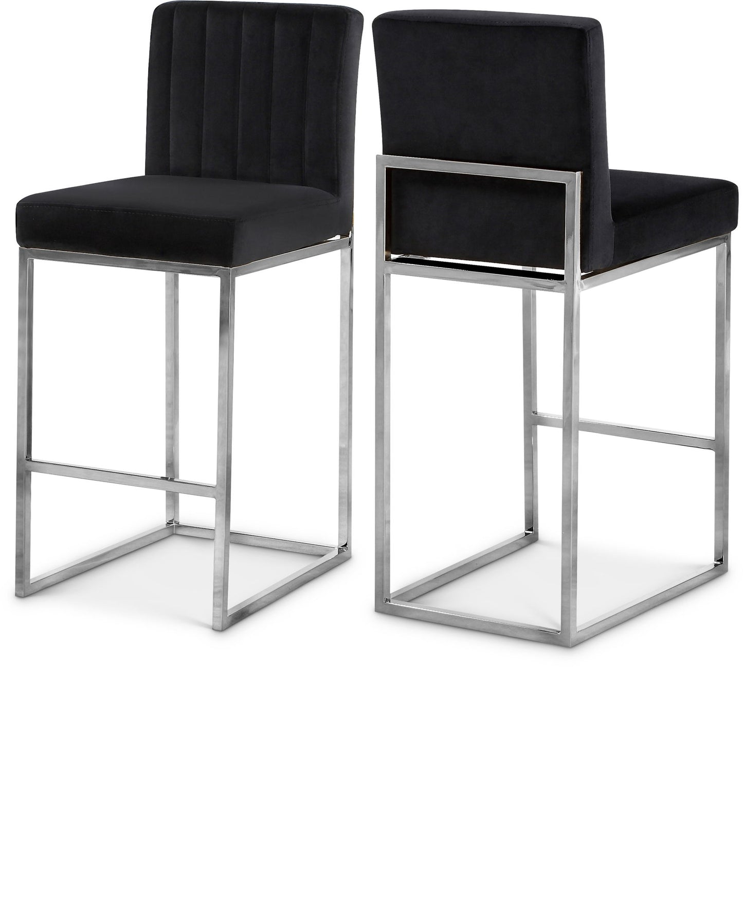 Giselle - Stool with Chrome Legs