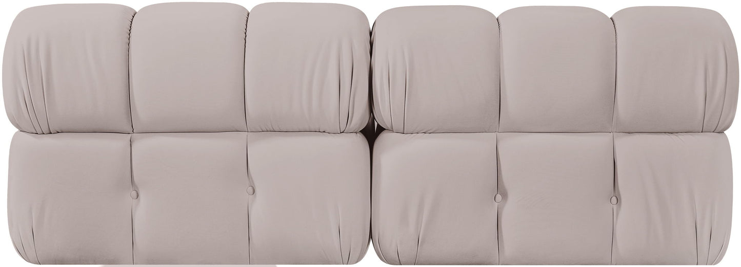 Orin - Velvet Performance Fabric Upholstered 2 Piece Modular Sofa