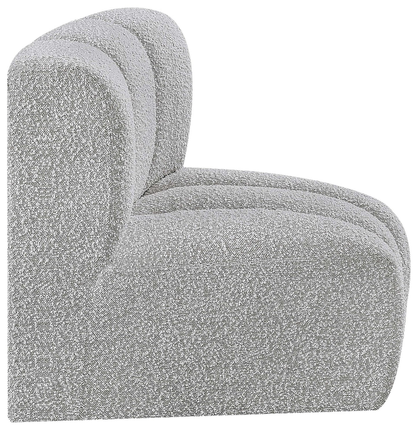 Arc - Boucle Fabric Curved Corner Chair