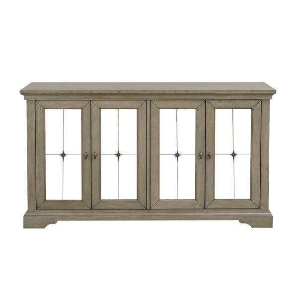 Vermillion Server with Mirrored Door