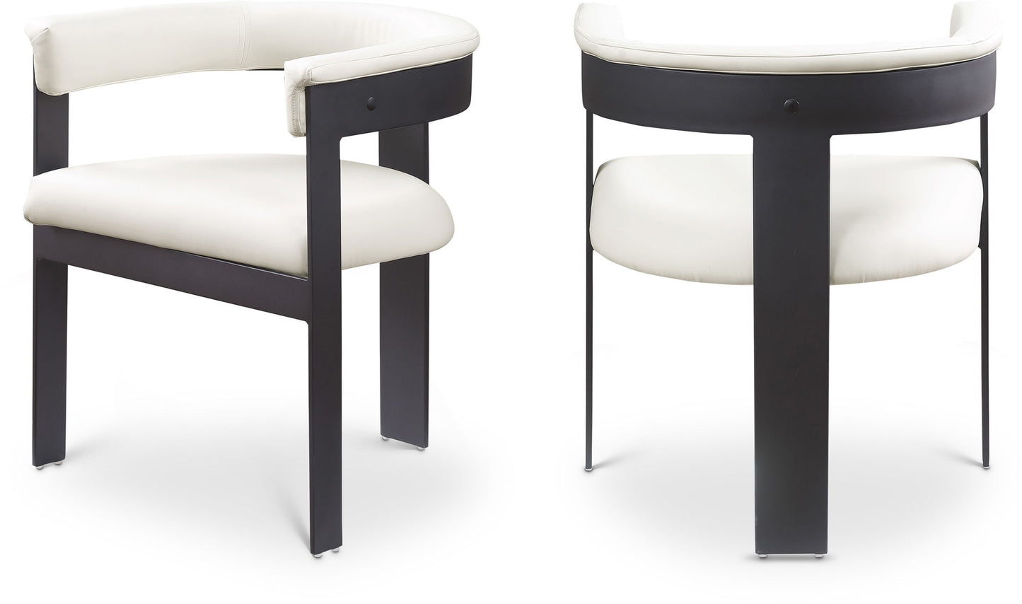 Romeo - Faux Leather Dining Chair With Black Base (Set of 2)