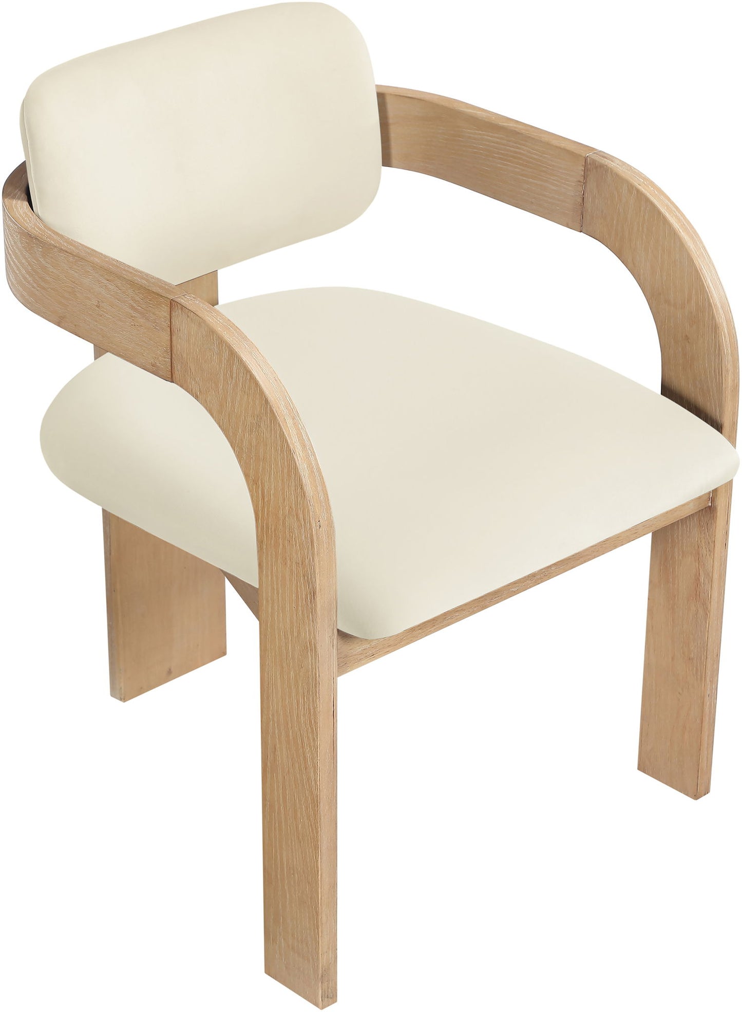 Cedra - Velvet Performance Fabric Upholstered Dining Chair (Set of 2) - Natural Frame