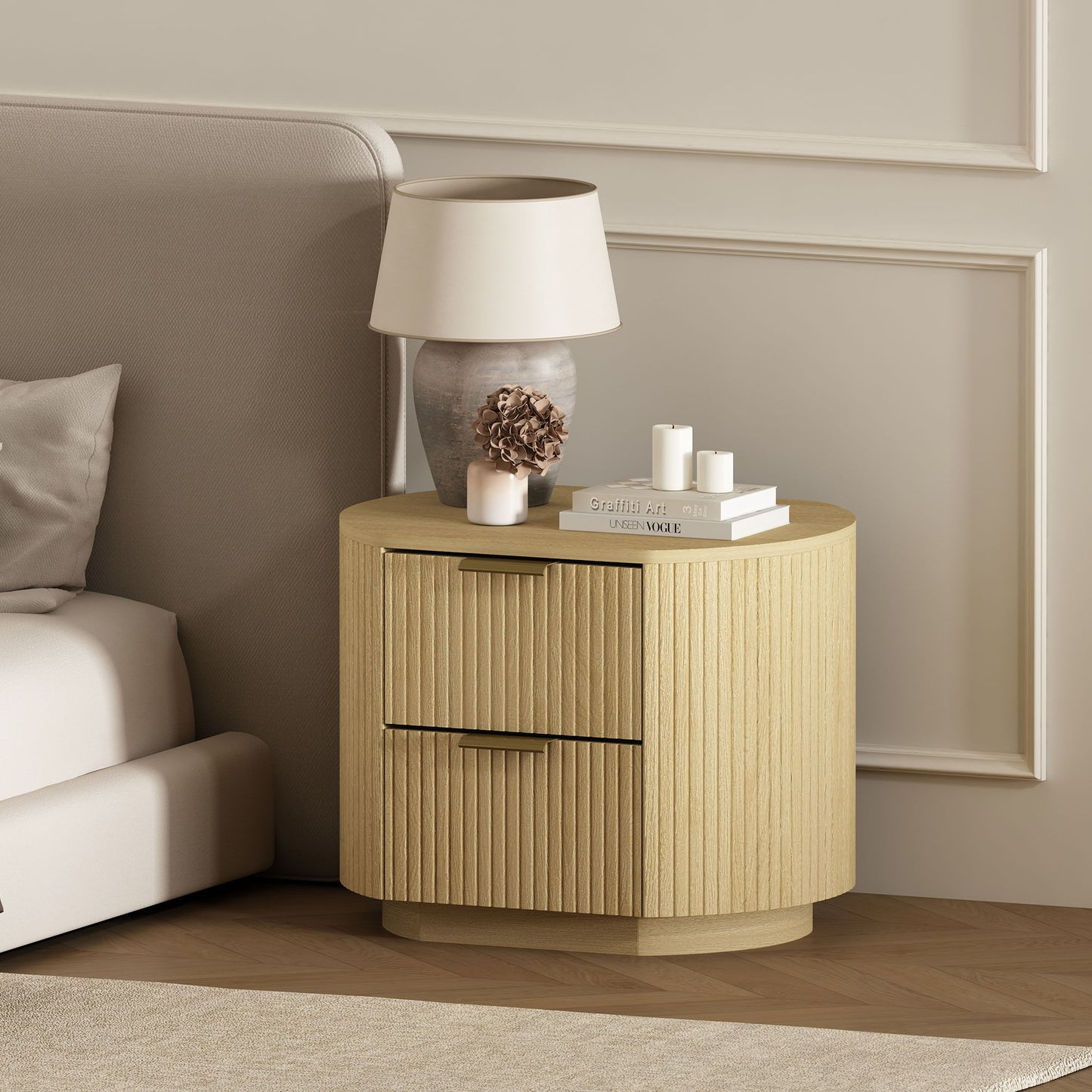 Manhattan Olivia - Wood Nightstand