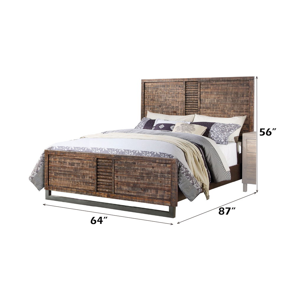 Andria - Queen Bed - Reclaimed Oak