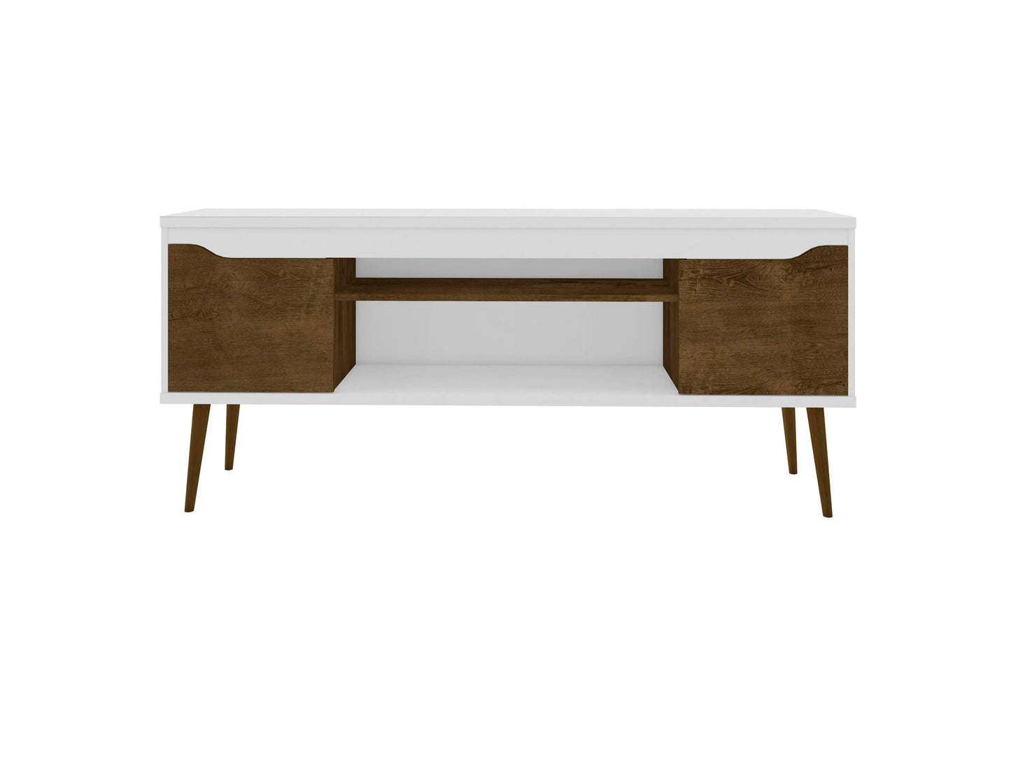 Bradley - TV Stand - Rustic Brown And White