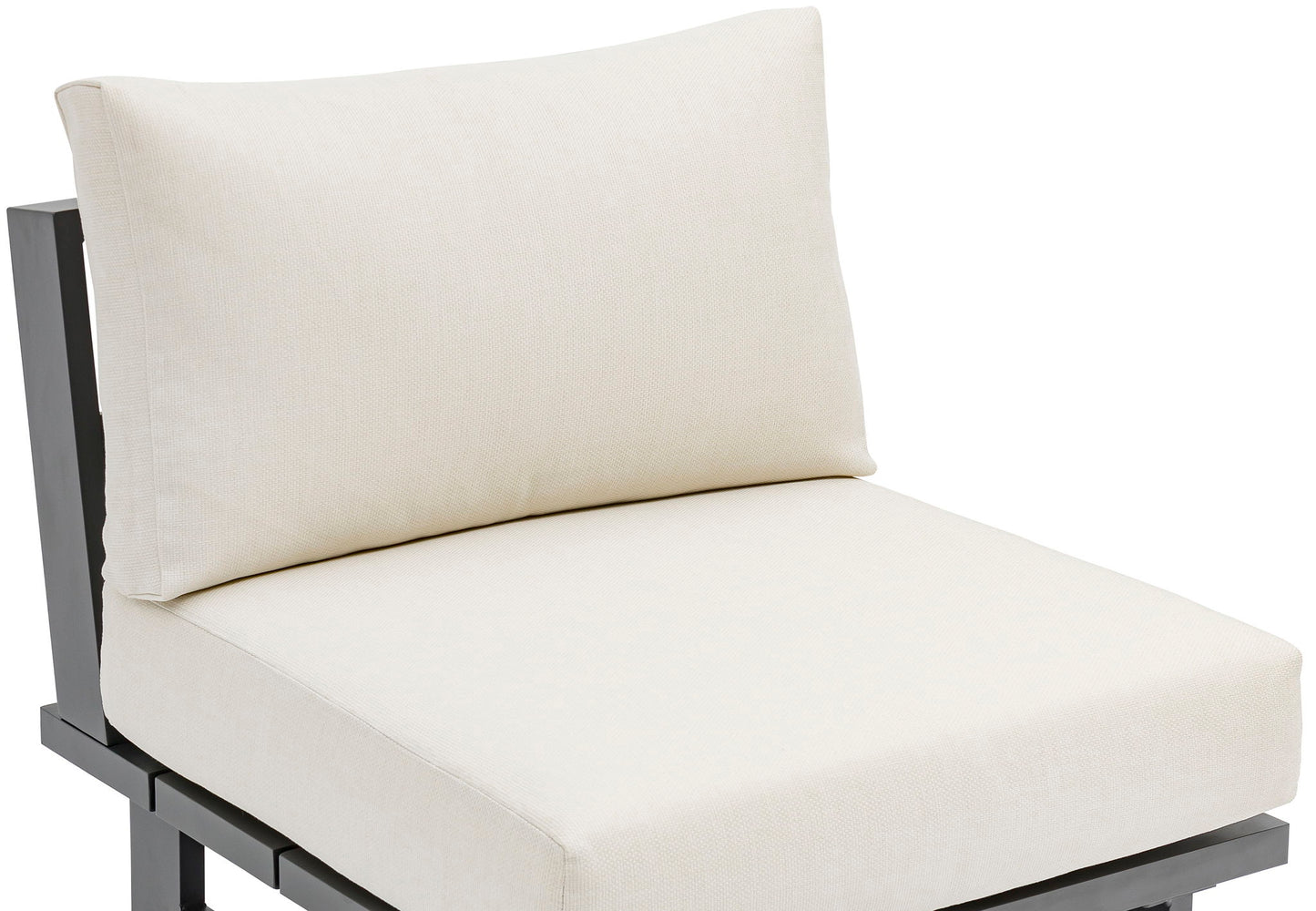 Maldives - Water Resistant Outdoor Patio Armless Chair With Gray Frame