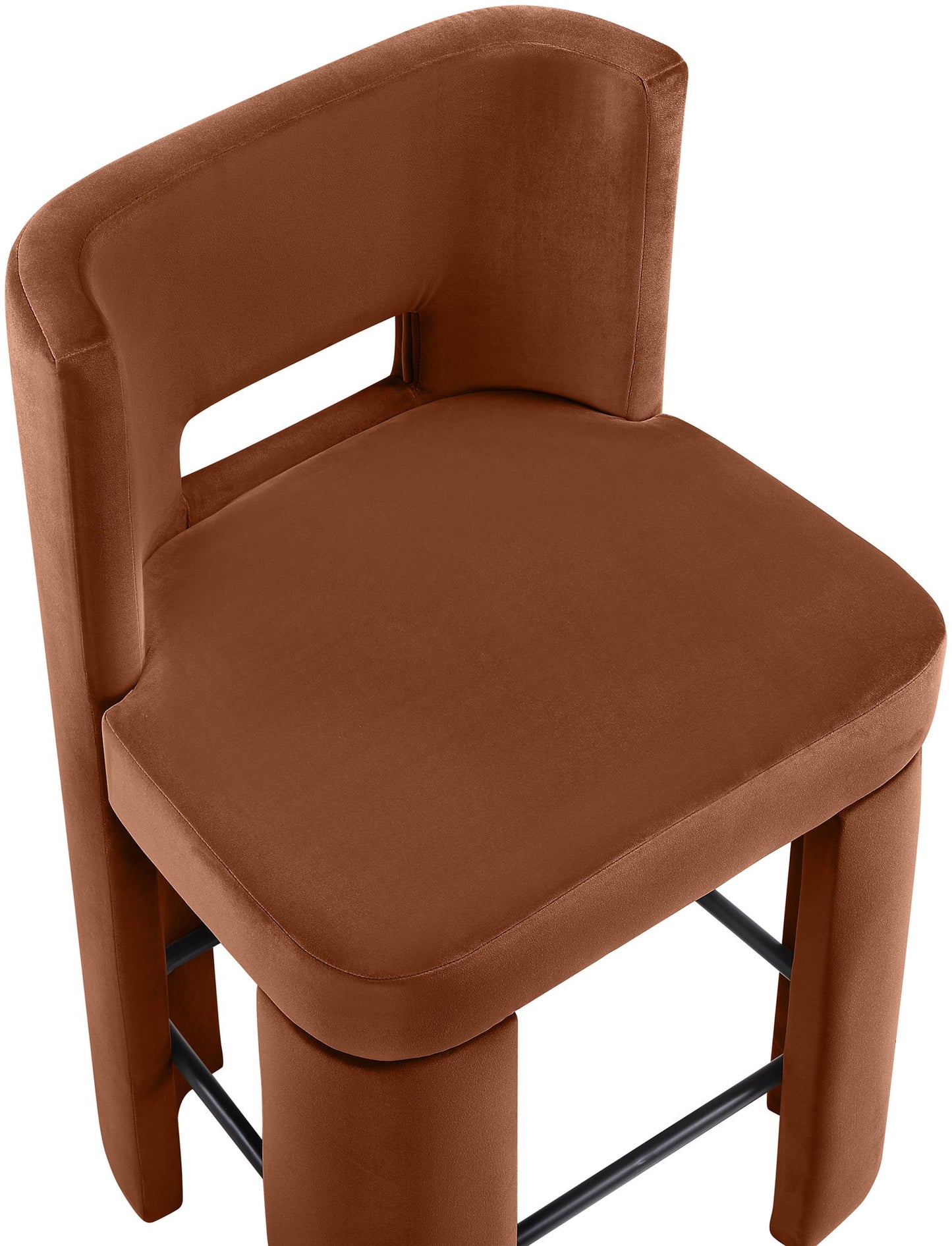 Zuno - Velvet Performance Fabric Upholstered Counter Stool (Set of 2)