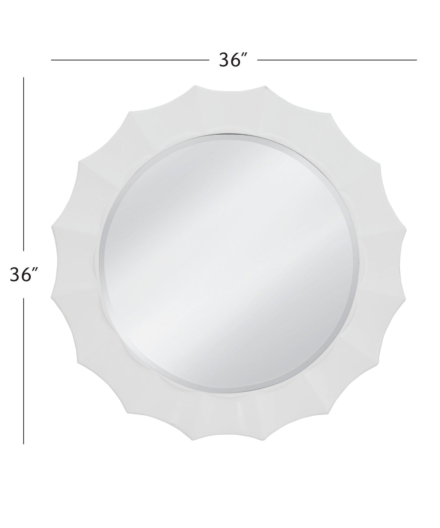 Altair - Wall Mirror - Glossy White