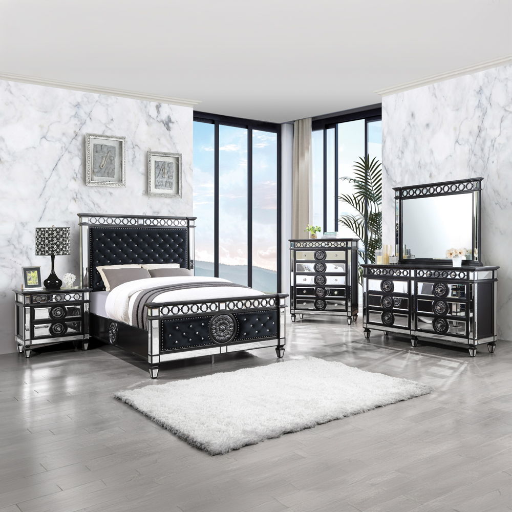 Varian II - Chest - Mirrored, Black & Sliver