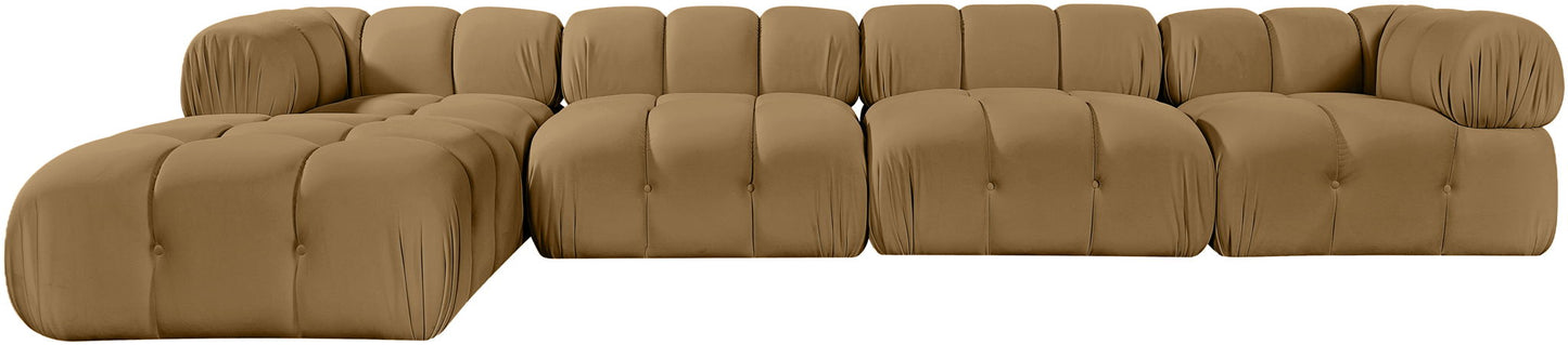 Orin - Fabric Velvet 5 Piece Modular Sectional