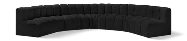 Arc - Boucle Fabric 7 Piece U-Shaped Modular Sofa
