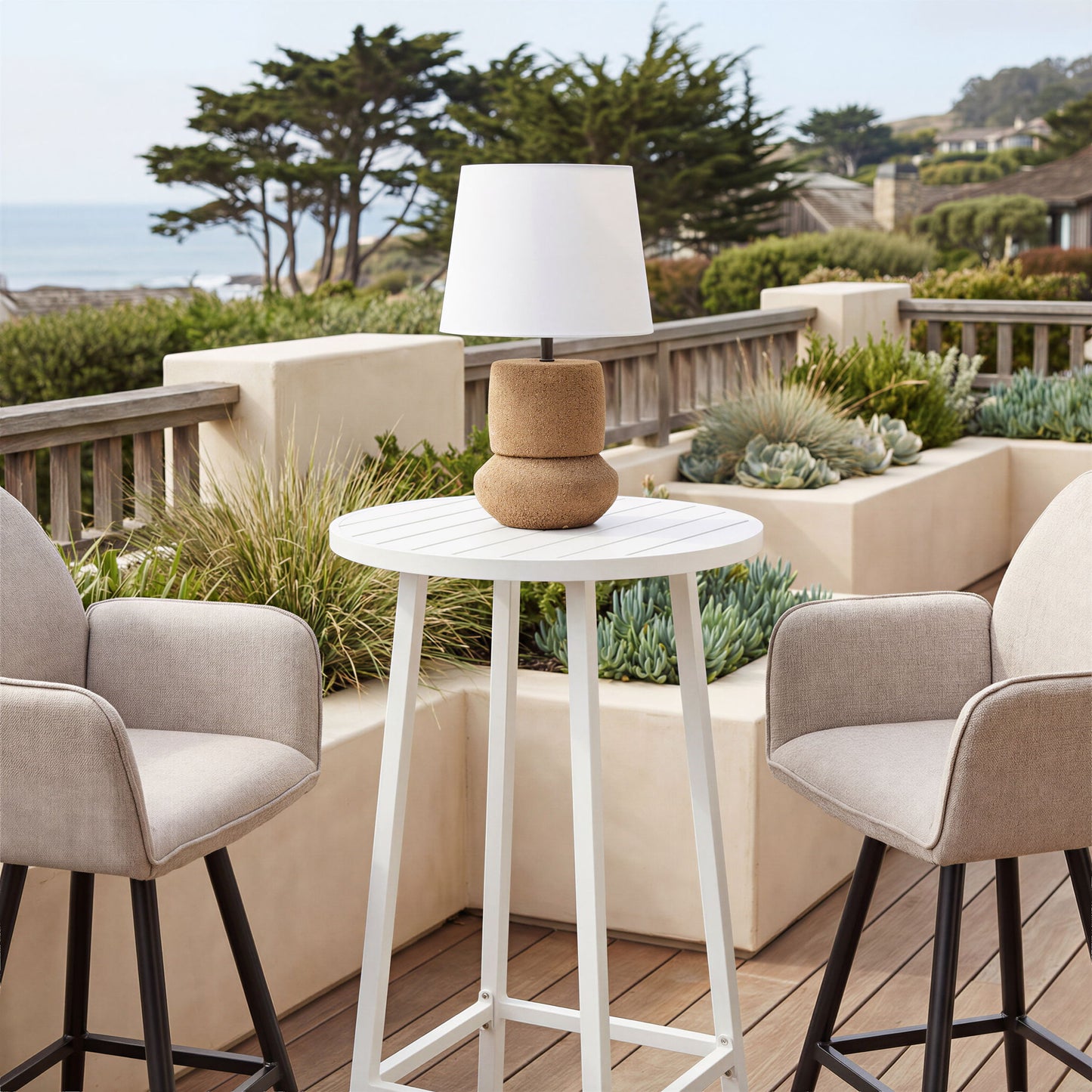 Seina - Solar Table Lamp - Natural / White