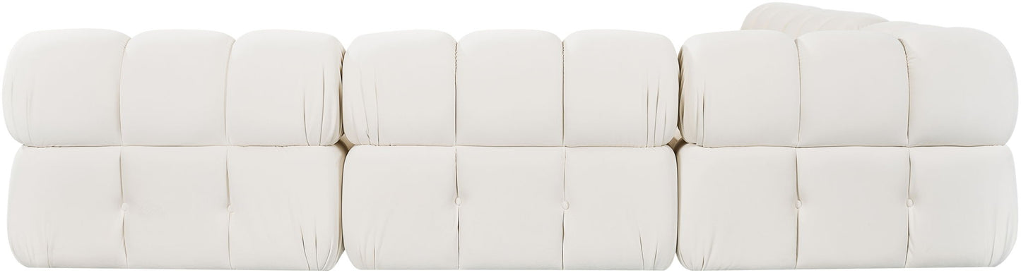 Orin - Velvet Fabric 5 Piece Modular Sectional