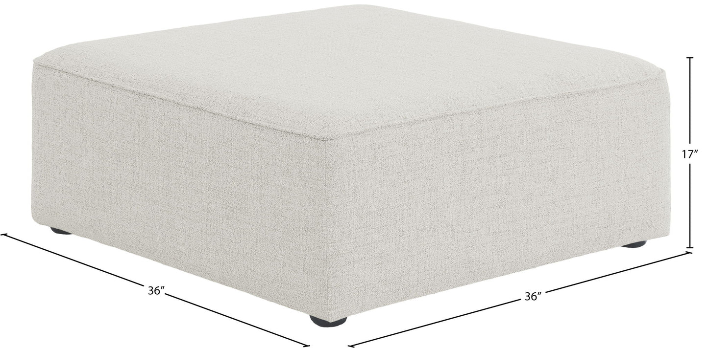 Cube - Linen Ottoman