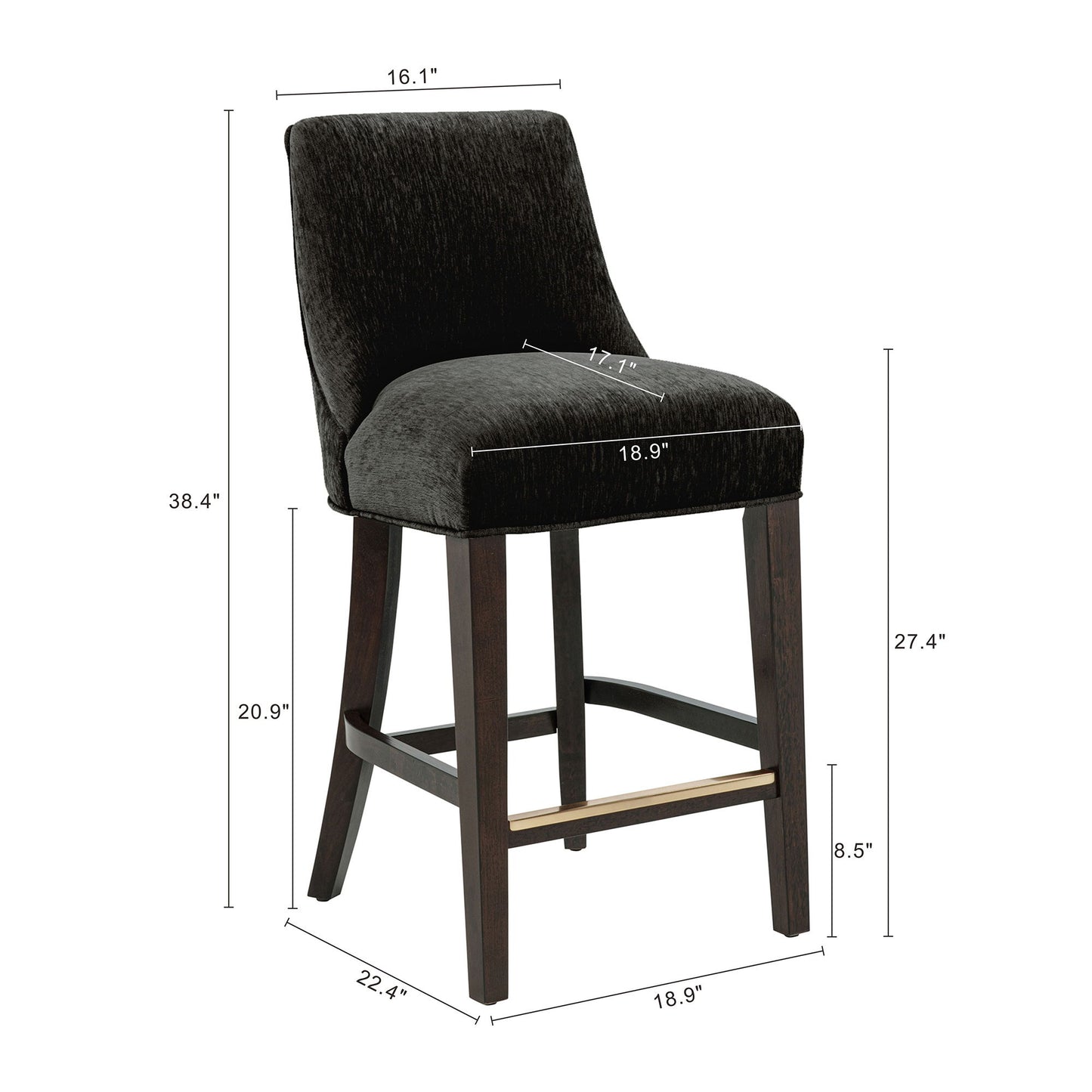 Manhattan Beever - Chenille Wood Stool