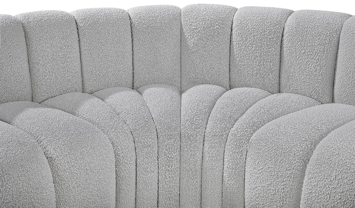 Arc - Boucle Fabric 6 Piece Curved Modular Sofa