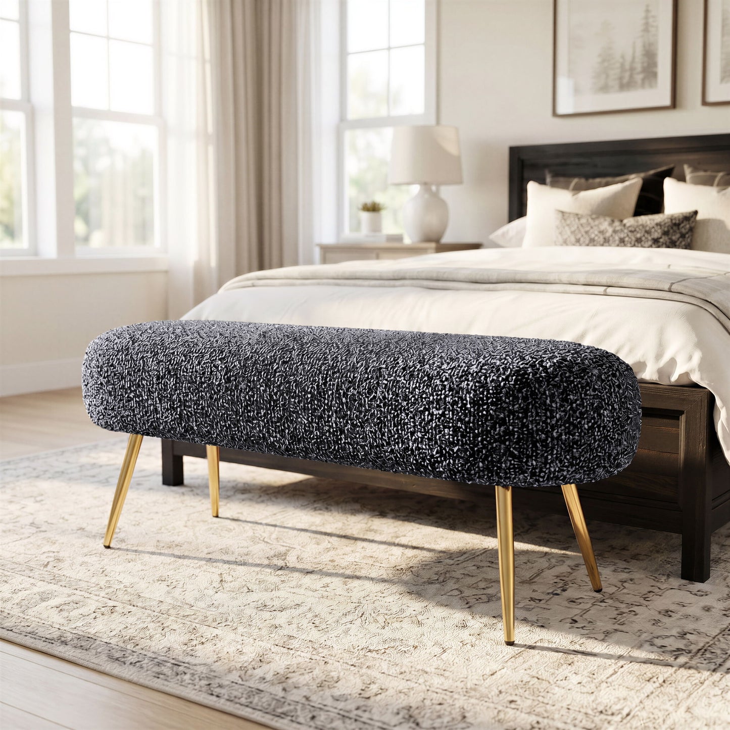 Creek - Bench - Glitter Black
