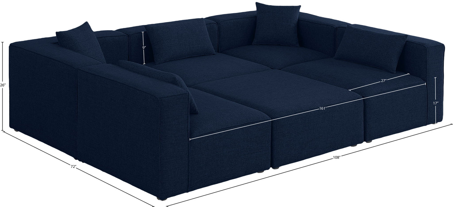 Cube - Linen 6 Piece Modular Sectional