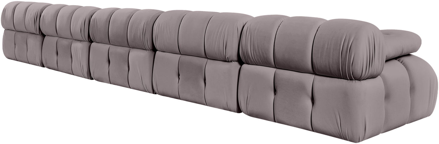 Orin - Velvet 5 Piece Modular Armless Sofa