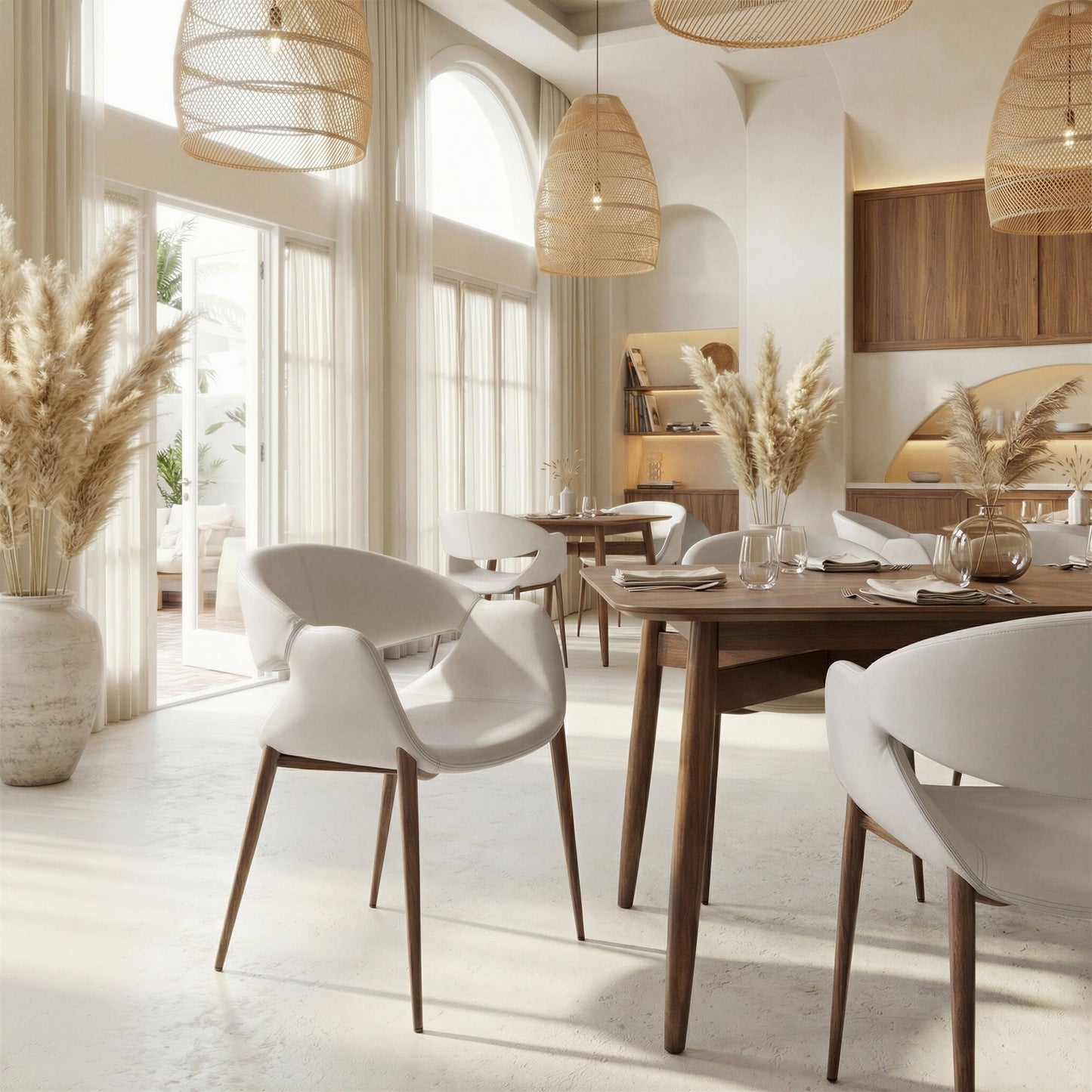 Limay - Dining Chair (Set of 2) - Beige / Walnut