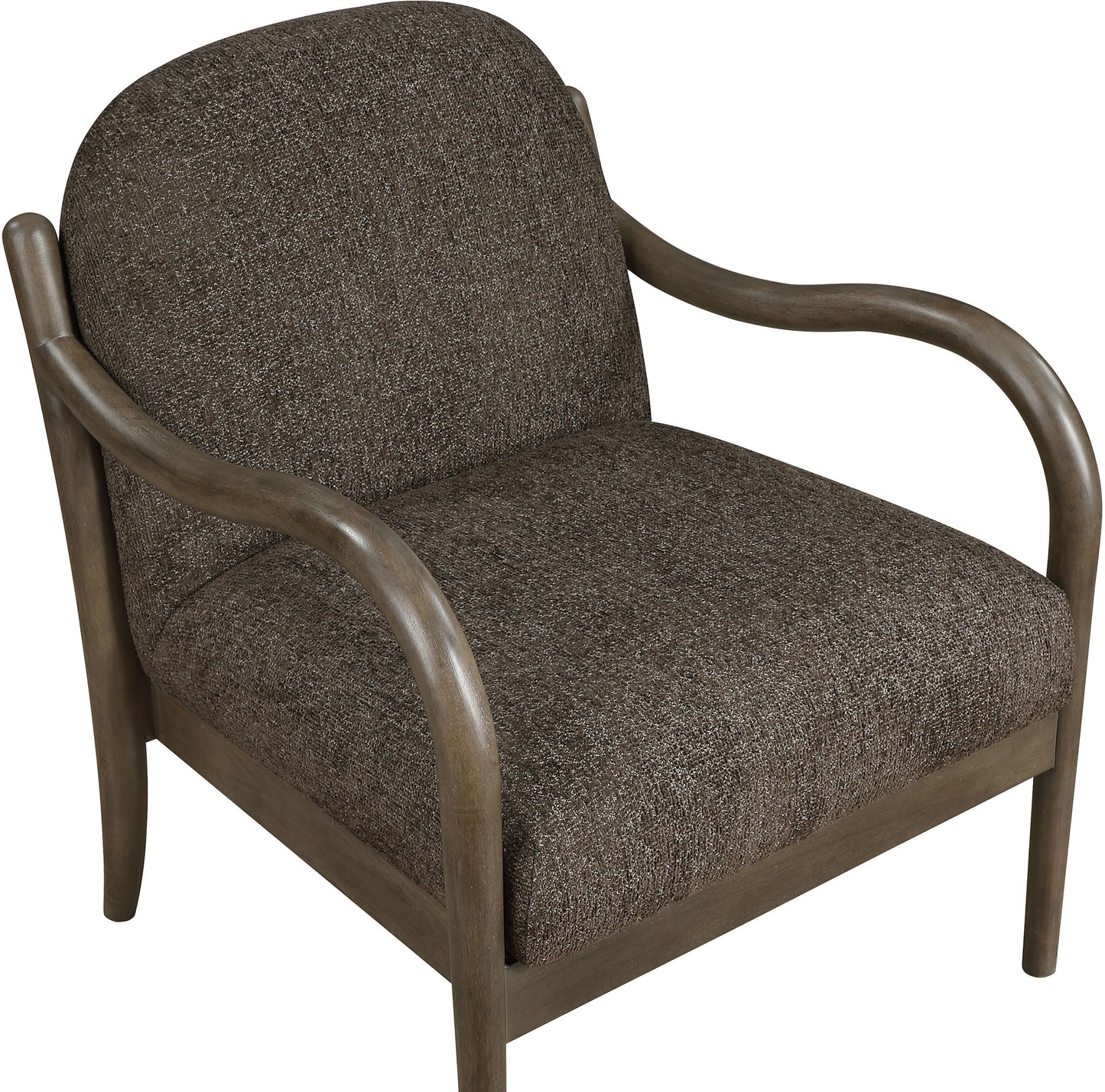 Helmsley - Performance Fabric Upholstered Accent Chair - Brown Frame
