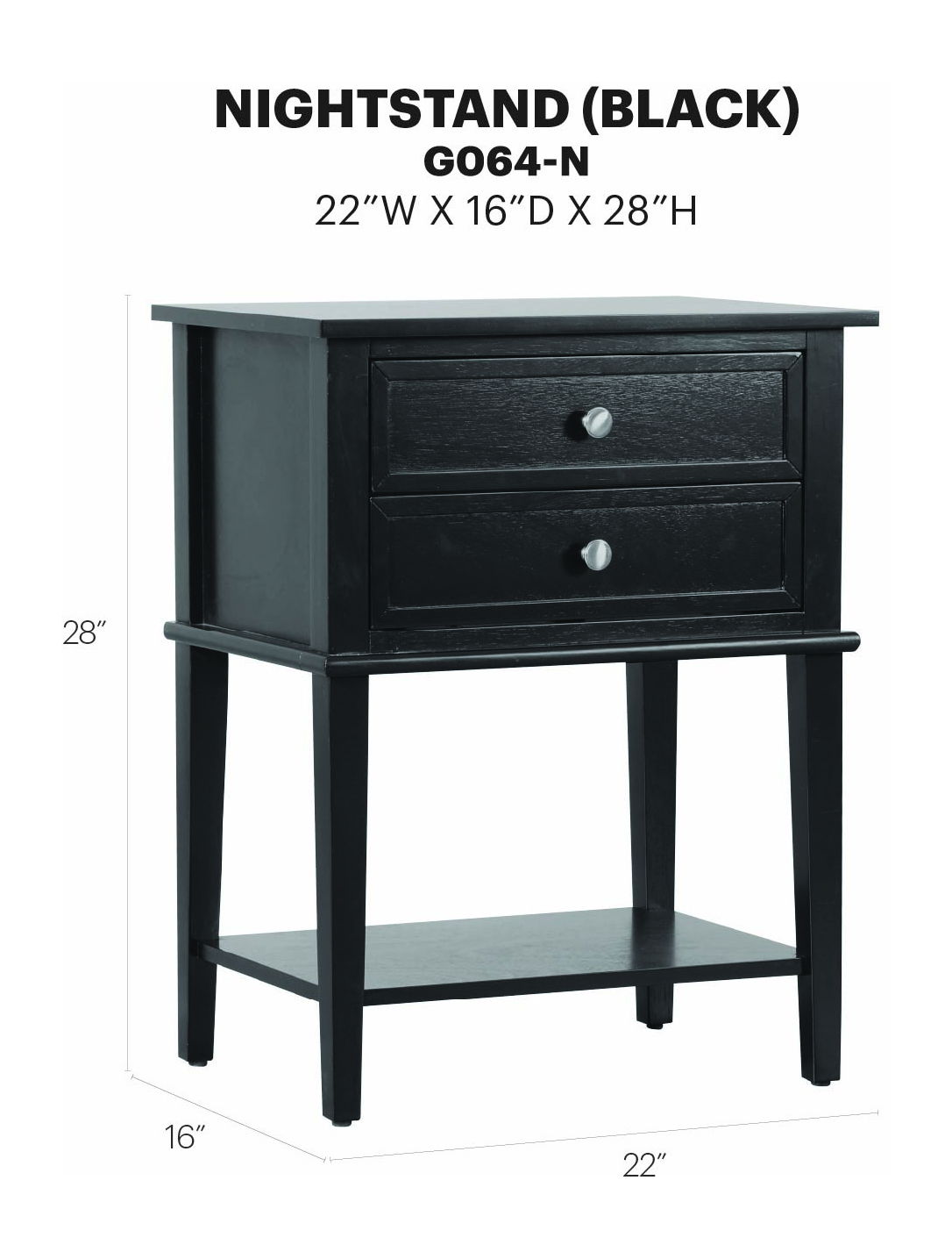 Glory Furniture - Newton - Nightstand