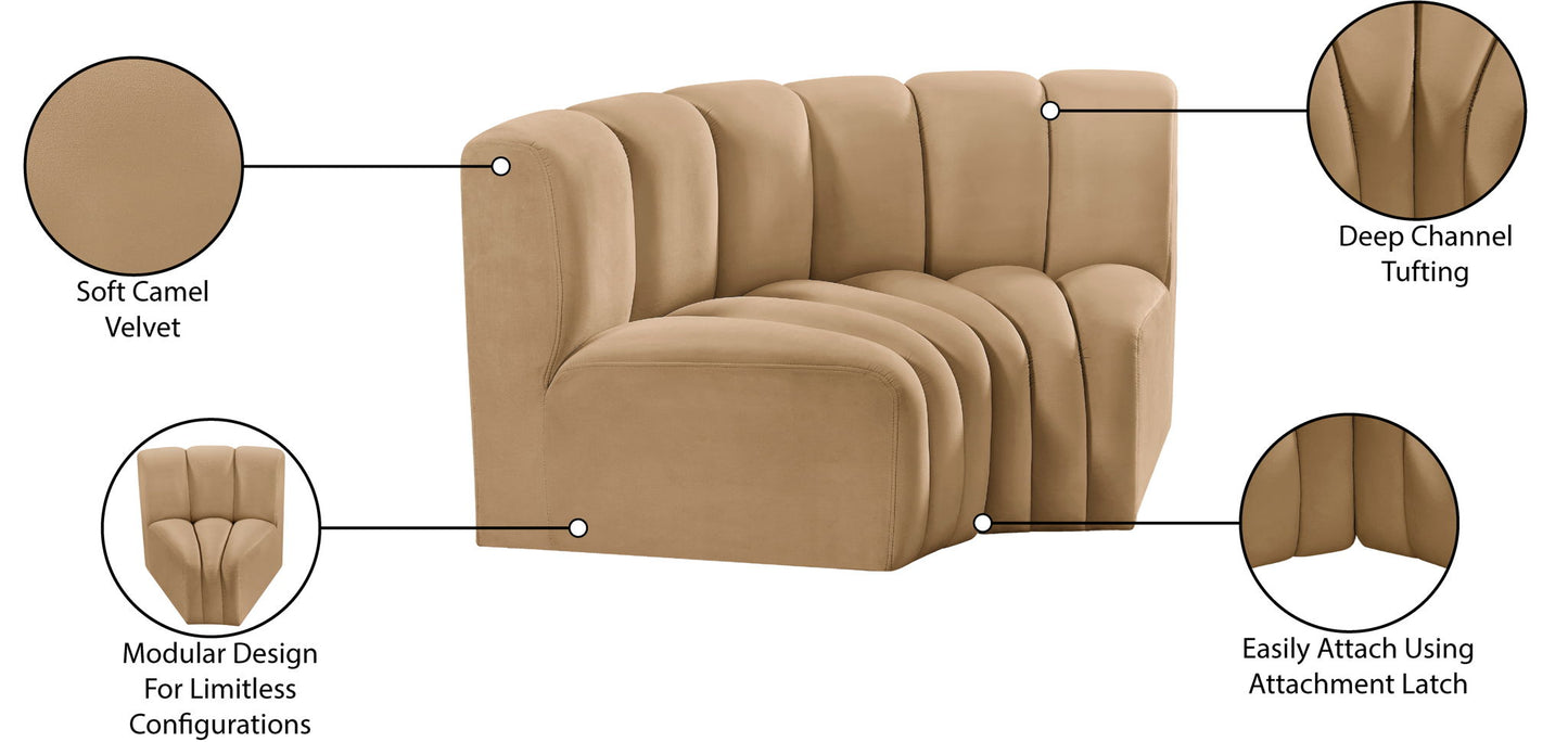 Arc - Velvet 2 Piece Modular Sofa