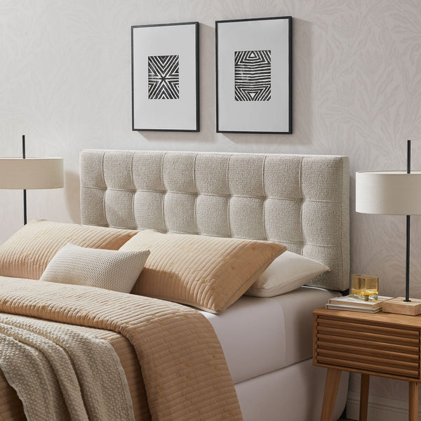 Lily Upholstered Fabric Headboard - Full, Dove