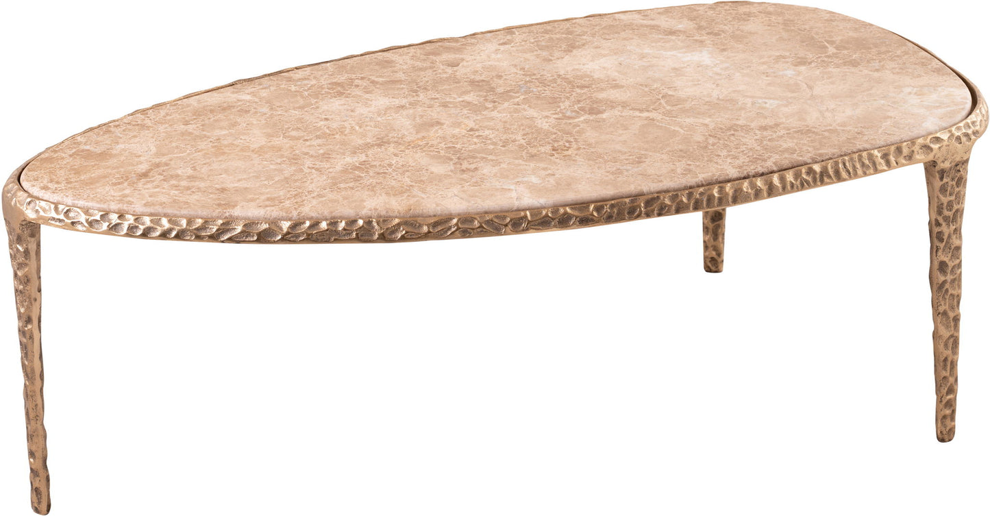 Gild - Aluminum Base And Genuine Marble Top Table