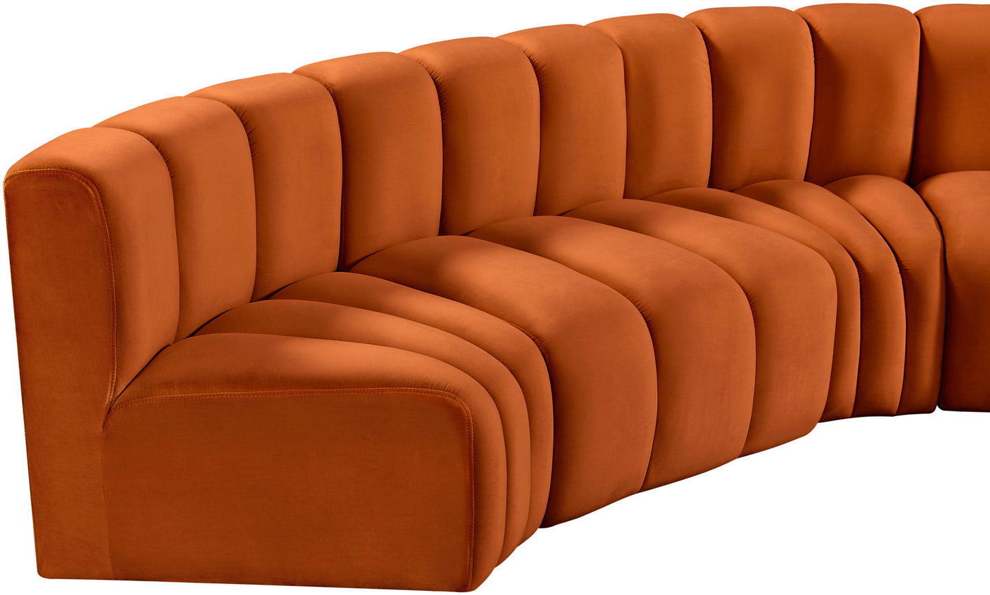Arc - Velvet 6 Piece U-Shaped Modular Sofa