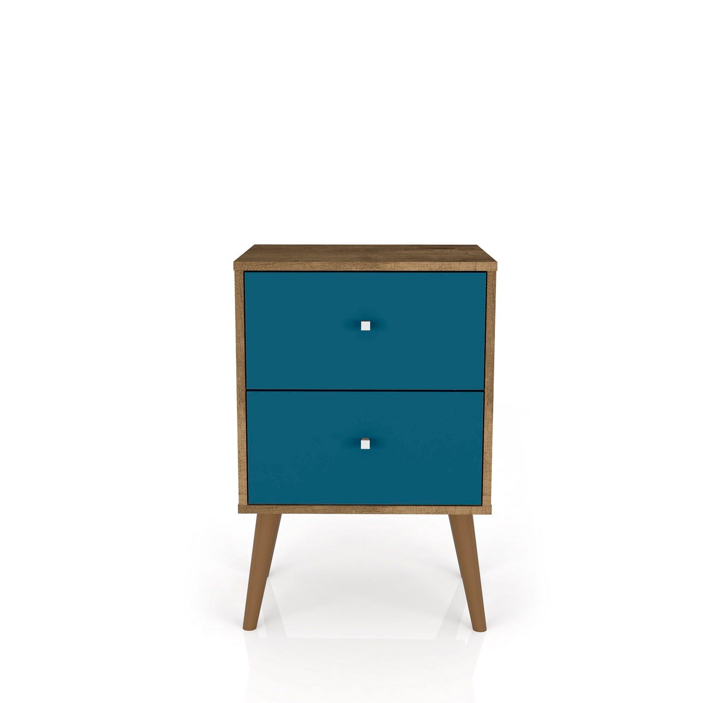 Manhattan Liberty - Nightstand Wtth Rustic Brown Frame