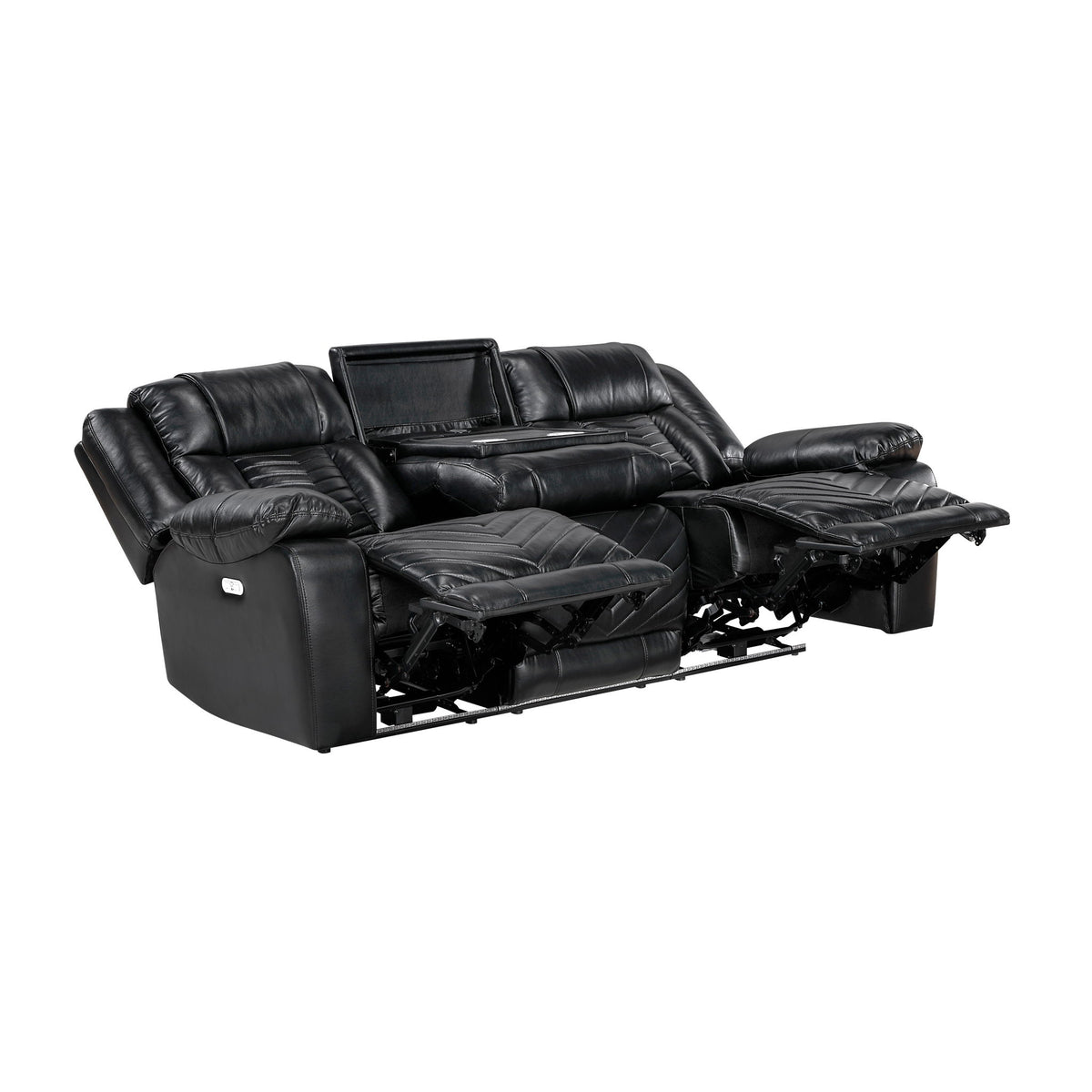 Glory Furniture - Sensa - Power Reclining Sofa With Table And LED Belt