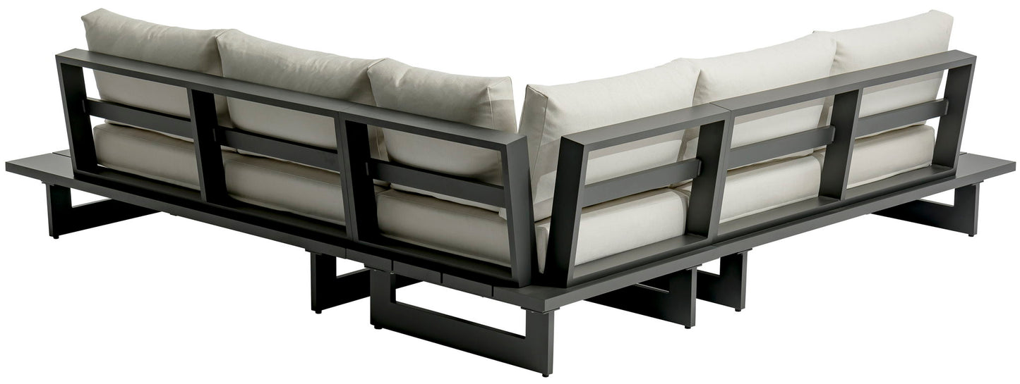 Maldives - Water Resistant Outdoor Patio Sectional With Gray Frame