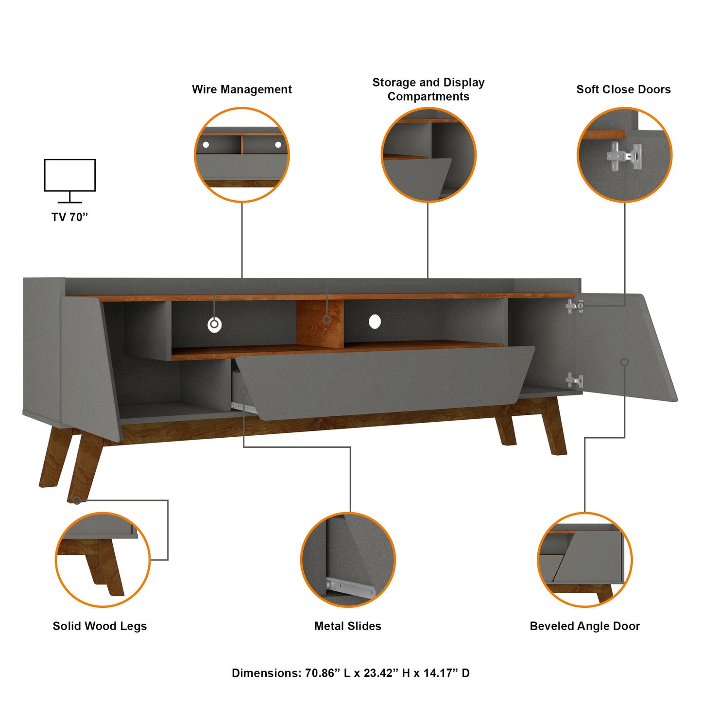Manhattan Marcus - 71" TV Stand