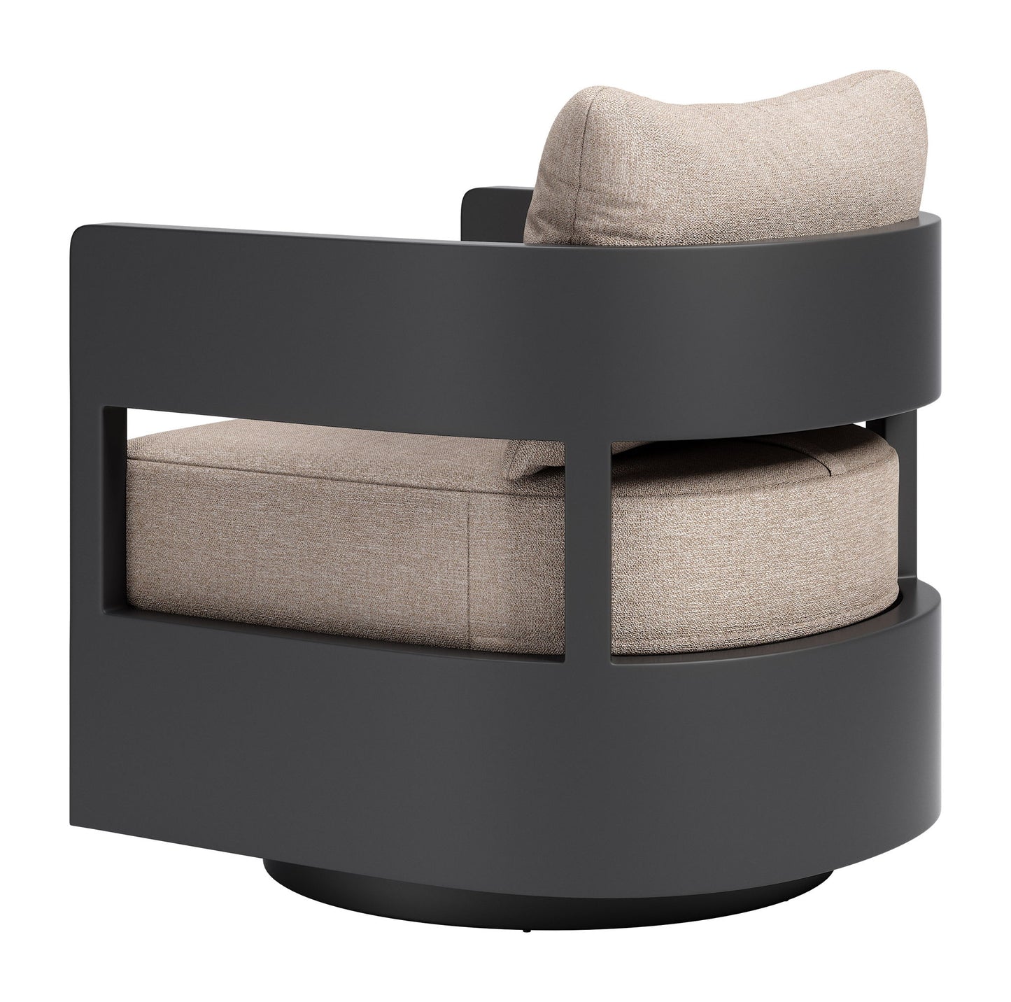 Foret - Swivel Chair - Beige / Black