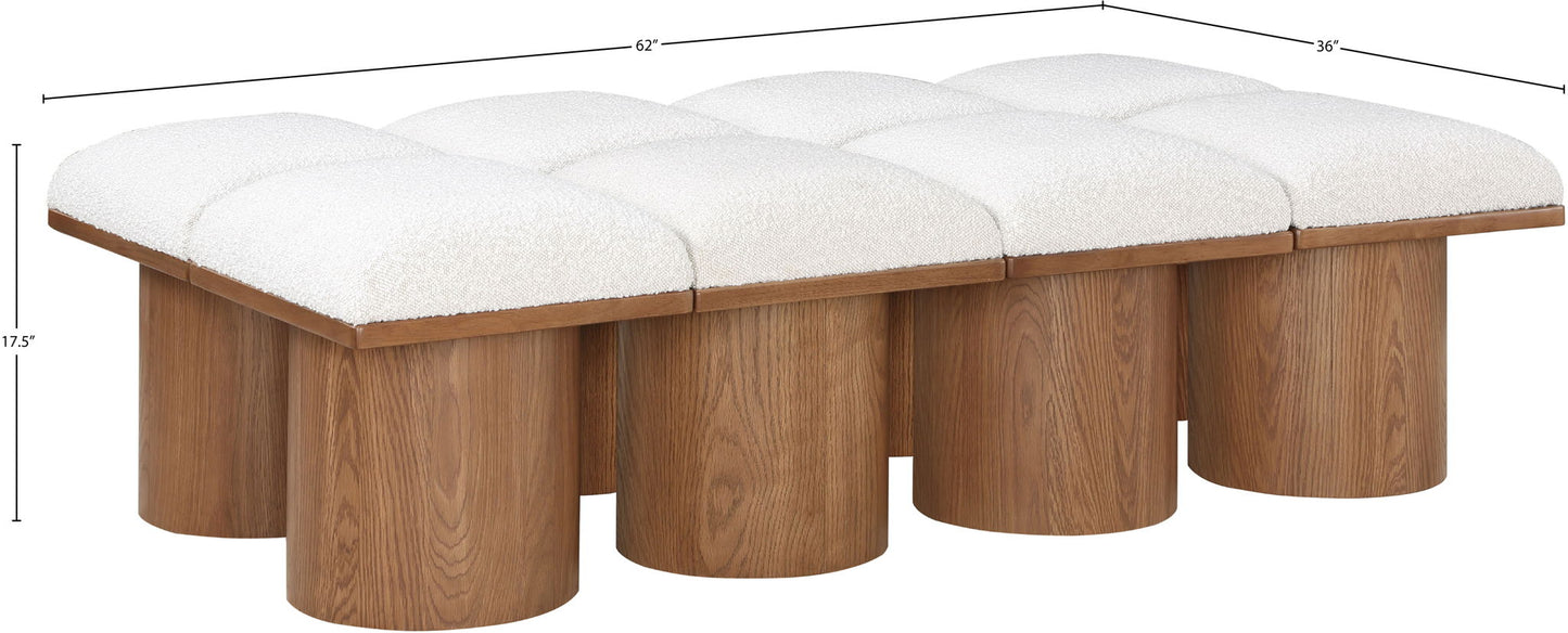 Pavilion - 8 Piece Modular Bench With Brown Base