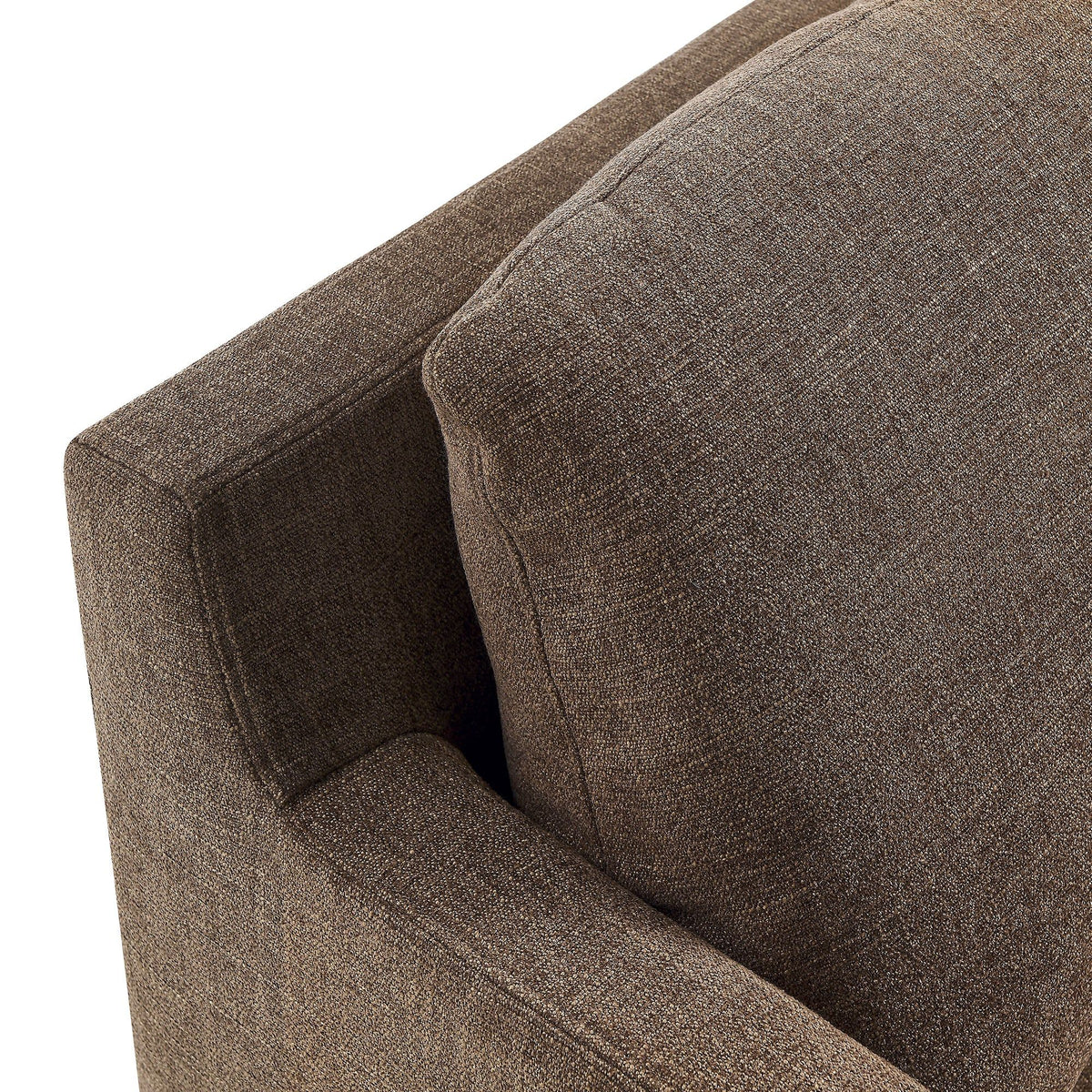 Serene Fabric Slipcovered Swivel Armchair - Mocha