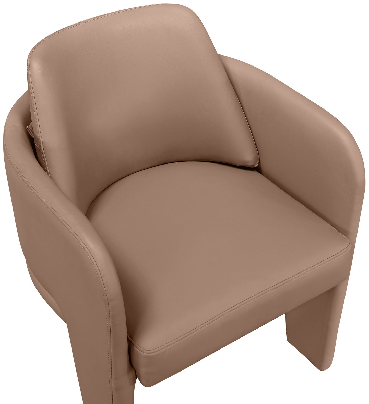 Vanda - Vegan Leather Upholstered Dining Chair - Tan